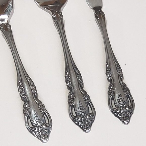Oneida Brahms Serving 3pc Set butter knife jelly & sugar shell spoon stainless - Picture 3 of 8